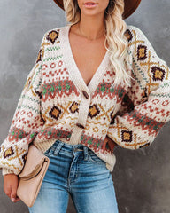 Loose Casual V-neck Cardigan Sweater Jacket