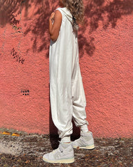 Hooded Button Down Trousers Baggy Trousers Jumpsuit Overalls