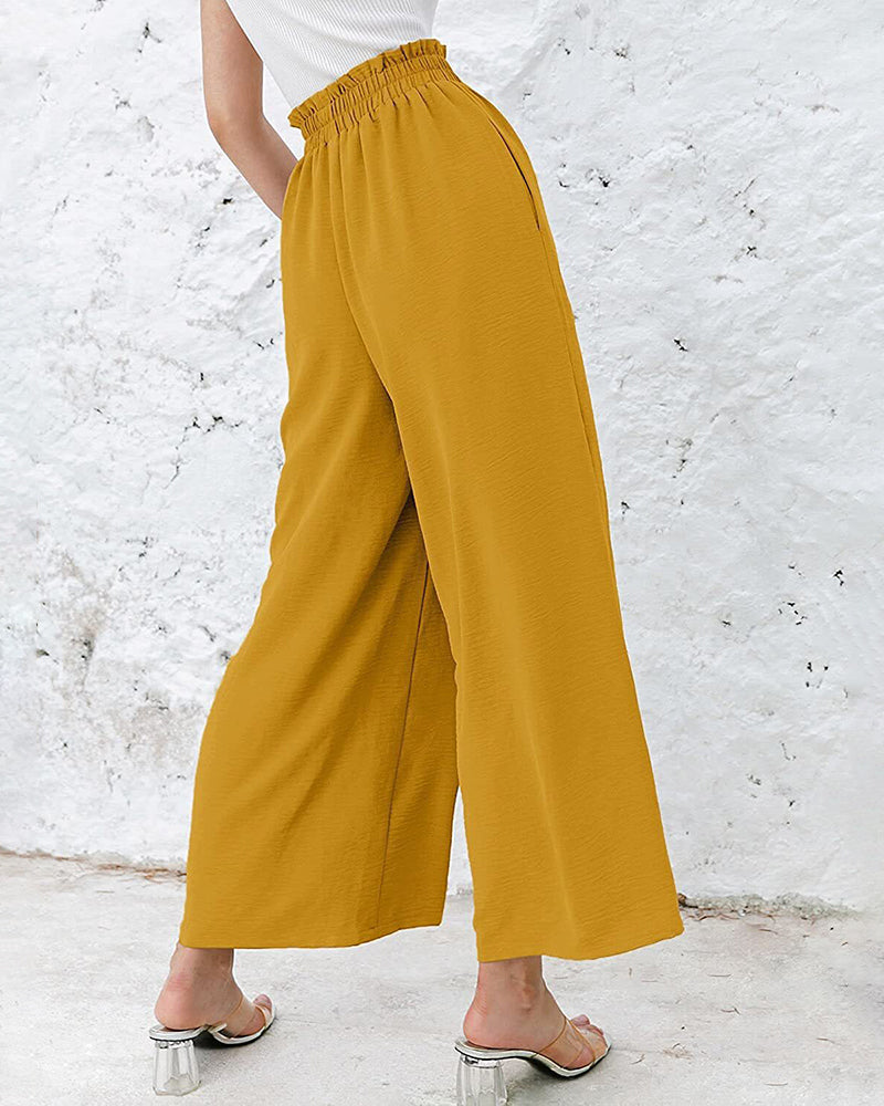 High Waisted Straight Leg Pants Wide Leg Casual Relaxed Fit Lounge Sweatpants