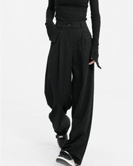 High Waist Suit Wide Leg Pants