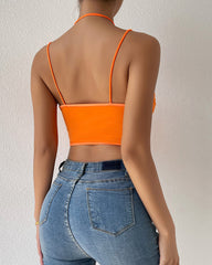 Asymmetrical Hem Bustier Cami Top
