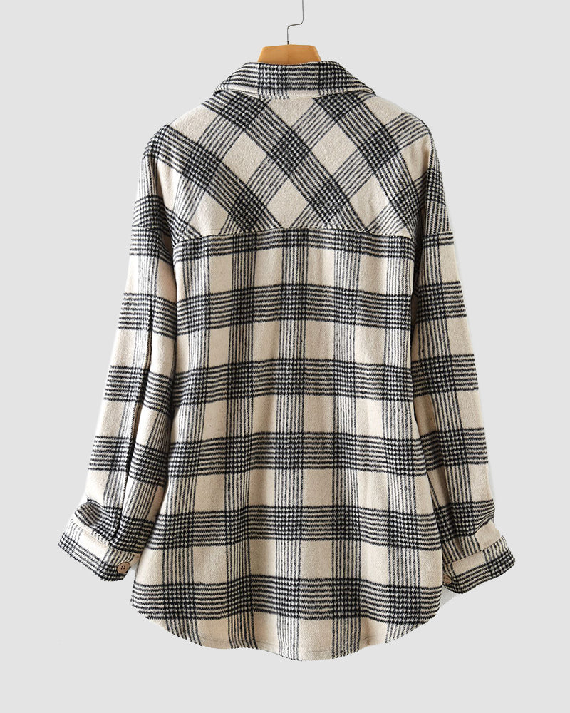 Shirt Jackets Button Down Long Sleeve Collared Shacket Coats