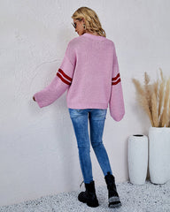 Valentine's Day Loose Heart Pattern Knitted Sweater
