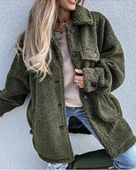 Single-breasted Lapel Irregular Mid-length Fur Coat