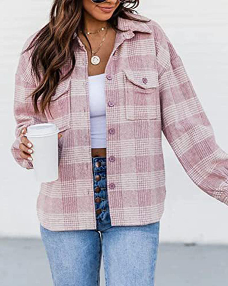 Shirt Jackets Button Down Long Sleeve Collared Shacket Coats