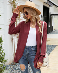 Loose Fit Lightweight V-neck Open Front Sweater Cardigan