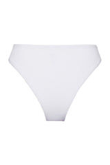 White Ribbed Bikini Bottoms