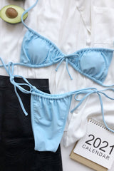 Baby Blue Tie Side Bikini Bottoms