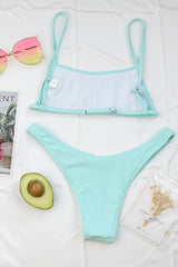 Mint Ribbed Bikini Bottoms