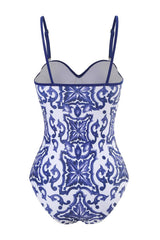 Majolica-Print Balconette One Piece Swimsuit