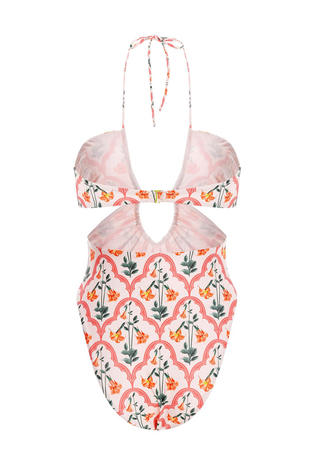 Mejorana Printed Cutouts Halter One Piece Swimsuit