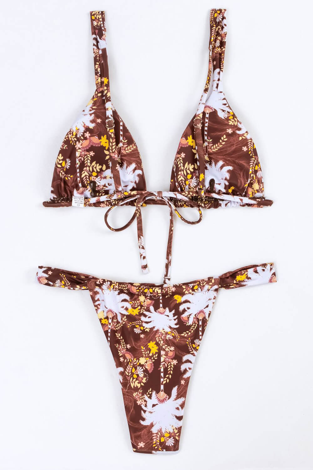 Palmera Printed Triangle Tie Back Bikini Set