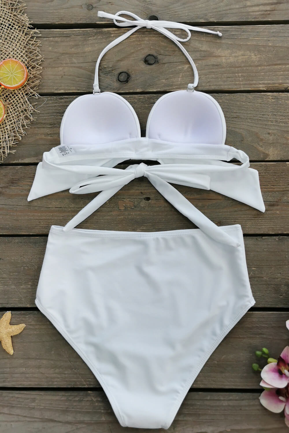 Hearts Strapless High-Waisted Bikini Set