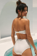 Hearts Strapless High-Waisted Bikini Set