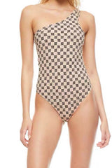 Monogram Asymmetric One Piece Swimsuit