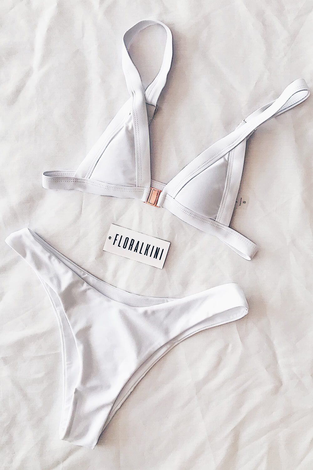 White V Cut Bikini Bottoms