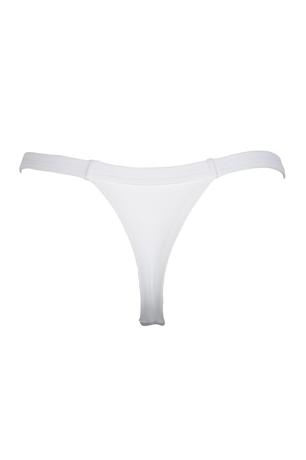 White Side Knotted Thong Bikini Bottom