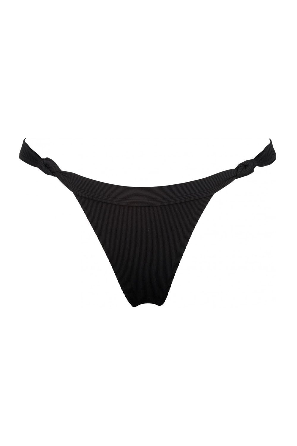 Black Side Knotted Thong Bikini Bottom