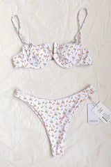 Floral High Cut Bikini Bottom